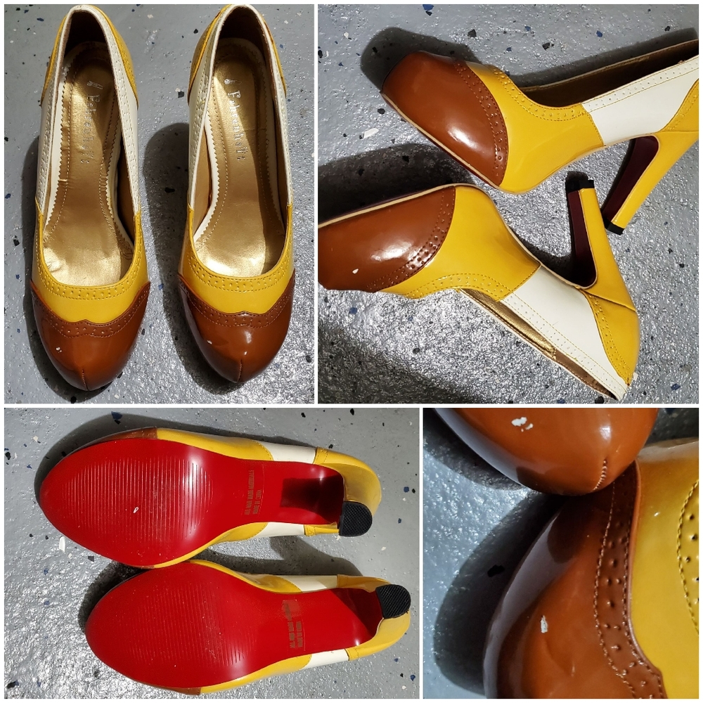 Multicolored Plarform Heels